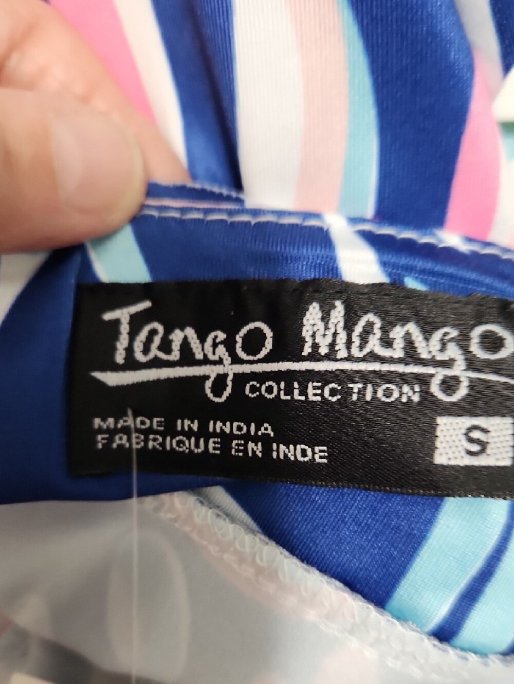 Tango Mango - Colorful Abstract Tropical Ruffle Tiered Dress - Picture 5 of 5
